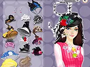 Fashion dress-up game image featuring a princess-like character wearing a magnificent white wedding gown and an ornate, long lace veil.