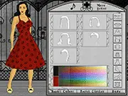Vampire Closet Aza free online dress-up game character selection screen with gothic outfits