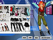 Lady Bloom Dance Fashion dress-up game image. A beautifully styled Lady Bloom wearing an elegant gown.