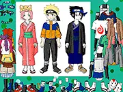 The Naruto Trio free online dream team builder quiz game on PlayArcadeHub