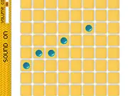 Screenshot of the free online puzzle game Cool Balls showing colorful balls connected in a chain