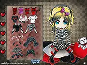 Emo Princess Dressup Game free online, a styled princess with emo hair, dark clothes, and a tiara