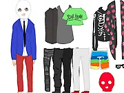 Tyler Joseph Dress Up game image, fashion makeover for the Twenty One Pilots singer, free online celebrity style game