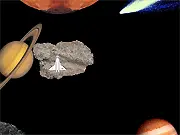 Apollos Asteroid Challenge game screenshot, character trying to stay on a spinning asteroid, free online physics survival game.
