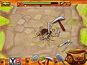 Play Dino Dig Dag Archaeology free online game, dig for dinosaur bones, assemble T-Rex skeleton, educational paleontology game on PlayArcadeHub