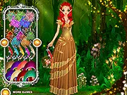 Elven Princess Dress Up game screen showing a female elf character ready to be dressed in a fantasy outfit