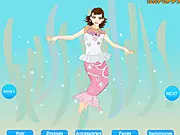 Peppy Mermaid Girl dress-up game, custom mermaid character creation online free