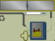 Screenshot from the Click Drag Type puzzle game showing an abstract screen with various interactive elements and text prompts.
