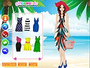 Screenshot of Cruise Vacation Dress Up online game showing Lizzie in a stylish outfit on the deck of a luxury cruise ship.