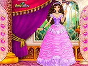 Free online dress up game: Gorgeous Princess Dress Up, showing a beautiful princess wearing a stunning ballgown and tiara.