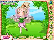 Free online dress up game: Island Fairy Dress Up, showing an adorable fairy with wings and a magical outfit on a lush island.