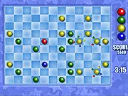 Squiz Extreme free online puzzle game board showing colored square icons to be matched in a rectangle or square