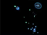 Screenshot of the free online game Floatin Assault, showing a futuristic spaceship shooting at enemies in a high-speed action scene