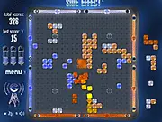 Side Effect 2 free online puzzle game board with colored geometric pieces being placed to connect the center of the grid to the matching outer sides