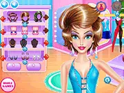 Geek Fashion Girl dress up online, free makeover game, applying makeup and choosing a geek-chic outfit