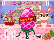 Easter Egg Decorating online game screenshot, customizing a decorated Easter egg, play free creative game