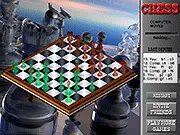 Classic Chess Online free game. A chessboard showing pieces with highlighted possible moves in green, ready for a strategy game.