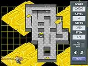 Bob the Thief Kort Fnox free online game, play free puzzle game with limited steps, collect gold bars PlayArcadeHub