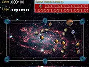 Planet Pool free online 8-ball billiards game. Shooting cue ball to pocket planets on a pool table in a space theme.