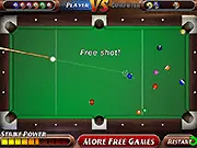 8-Ball Pool Online game screenshot showing the cue ball and billiard balls racked on a green pool table