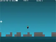 Island Survival free online arcade game screenshot, surviving on shrinking icebergs, catching snowflakes