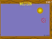 Western Coin free online game screenshot, quick-draw shooting game, Western themed arcade action