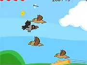 Crow Attack free online arcade game where a crow flies to collect food for its baby crows on PlayArcadeHub