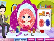 Screenshot of the Dress My Girlfriend online game showing a styled character and two options for a romantic date location.