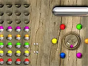 Close-up of the gameplay grid showing colorful spheres and feedback pegs in the logic puzzle game Mistermind: Spheres of Time