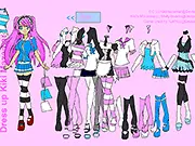 Screenshot of Princess Kiki Mazamari Dress Up online game, showing the dimensional princess in a futuristic fantasy royal gown.