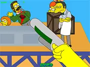 Play Homer the Flanders Killer 2 free online shooter game, Homer Simpson shooting Ned Flanders and his family