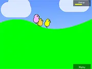 Duck Life free online game screenshot showing a duck training its running skill on a treadmill to become a champion racer.