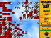 Colors in The Sky online game, matching colored stones, free challenging puzzle game screenshot