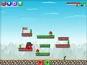 Color Jump free online arcade game showing a bouncing ball of one color aiming for a platform of the same color against a multi-colored background.