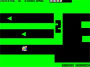 Spaceship navigating a tight, narrow corridor full of obstacles in the Sector 25 free online game