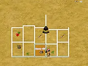 Poca's Adventure free online arcade game screenshot, showing Pocahontas drawing a line on the screen to enclose a non-empty area.