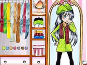 Peacoat Fashion free online dress up game screenshot, showing a character wearing a stylish peacoat, scarf, and hat for the autumn season.