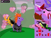 Screenshot of a lovely magical pony wearing a glittering crown in the Fashion Pony free dress up game.