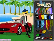 Play Miami Boy Dressup free online game, featuring a popular beach club owner trying on fancy, high-fashion clothes and accessories.