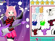 Anime Singer Maker game screenshot, creating an anime diva avatar, play free online character creator game