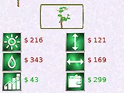 Screenshot of Bonzaidle showing a growing tree with various growth stats and environment upgrade options