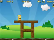 Plank Balance free online physics puzzle game, character balancing on wooden planks, structural integrity game