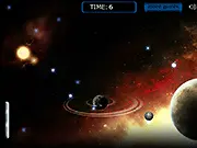 Play Space Wall Tennis free online arcade game, showing a paddle defending a barrier against a fast-moving energy ball in a cosmic setting.