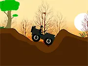 Screenshot of Junky Jeep online driving game, a 4x4 vehicle attempting to climb a steep off-road hill