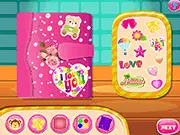 Baby Shopping Notebook free online game. Decorating school notebooks with stickers and colors for two cute cartoon kids.