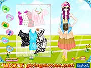Summer Fashion Girl Dressup online game screenshot - styling a girl in trendy summer clothes, play free on PlayArcadeHub