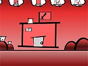 Suburban Brawl free online game screenshot, showing a simple drawing interface used to design a house for sale.