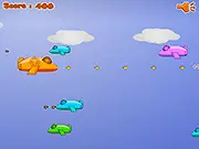 Pumpkin Air Defense free online game screenshot, arcade shooter, pumpkin plane shooting enemy aircraft