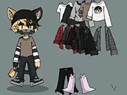 Julif's Dress Up free online fashion game with dark-colored theme outfits on PlayArcadeHub