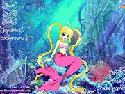 Styling an adorable mermaid with cute tails, jewelries, and tops in the free dress up game Cute Mermaid Dress Up Online